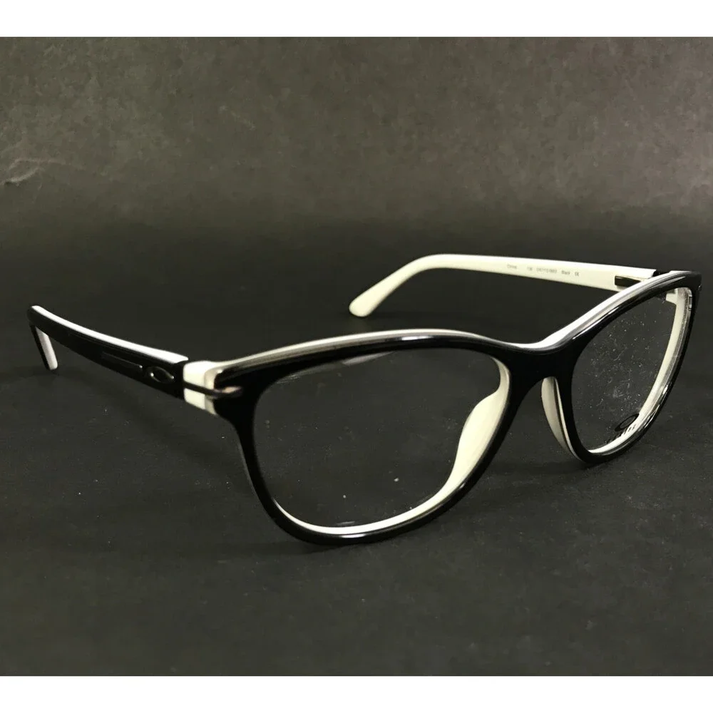 Oakley Eyeglasses Frames Stand Out OX1112-0653 Black White Cat Eye 53-17-136